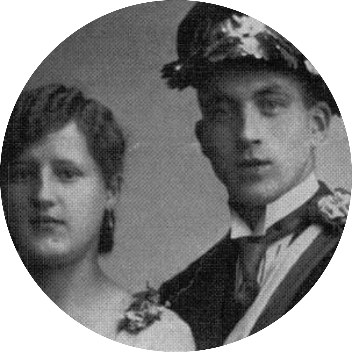 1927 Königspaar Josef Rüsche mit Paula Rüsche geb. Stahl 927 König Josef Rüsche Paula Rüsche
